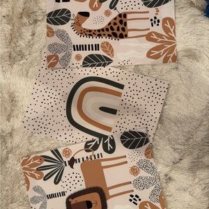 Safari Animal Print Wall Art Set, Canvas prints